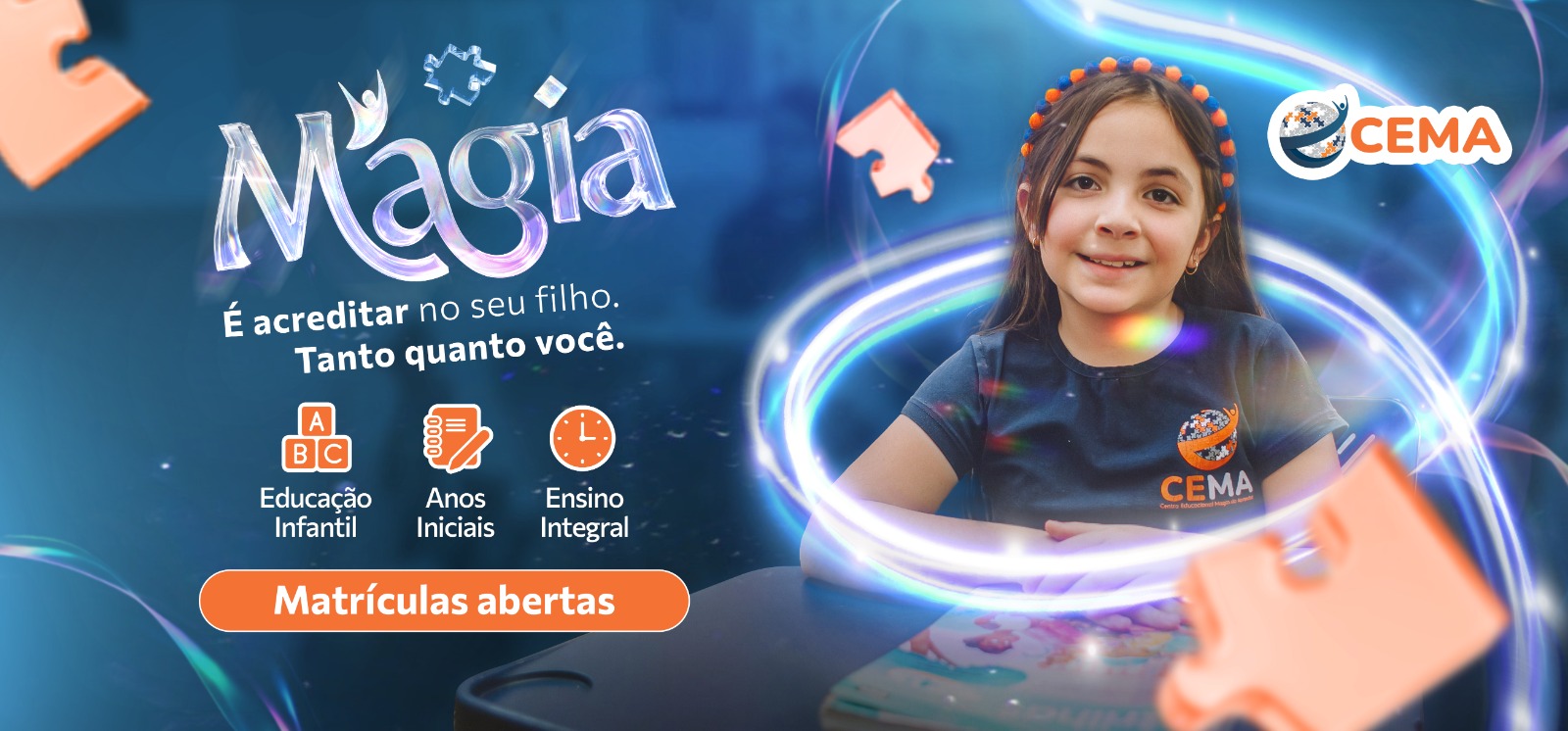 Tema Magia do CEMA com matrículas abertas